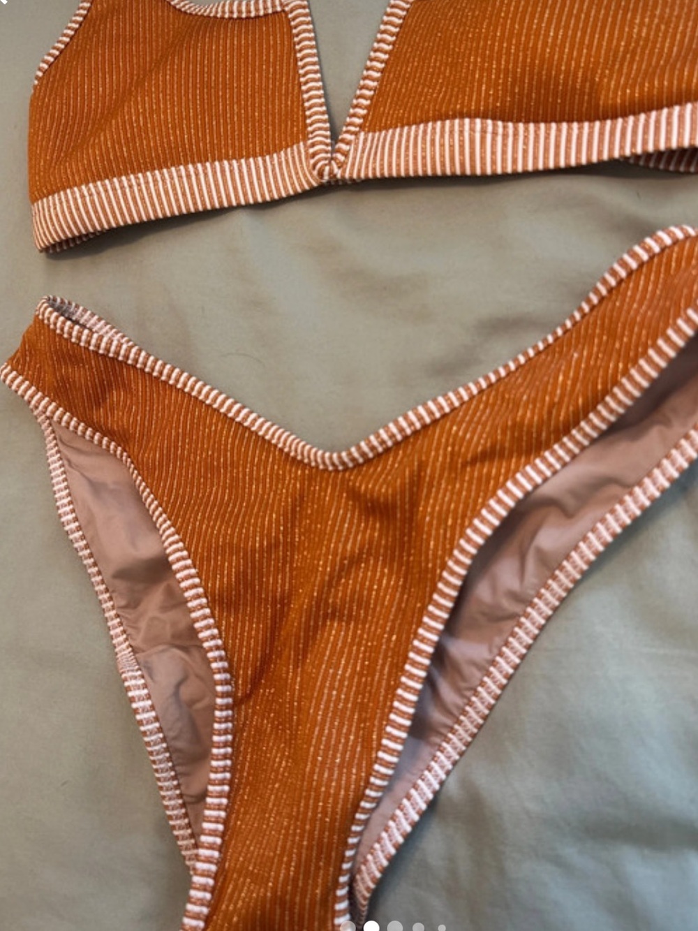 OneOne Rust Crinkle Bikini - Picture 2 of 7